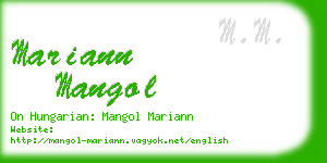 mariann mangol business card